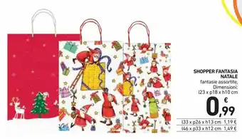 Spazio Conad Shopper Fantasia Natale offerta