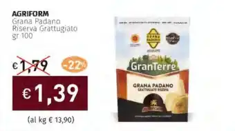 Prezzemolo e Vitale AGRIFORM Grana Padano Riserva Grattugiato offerta