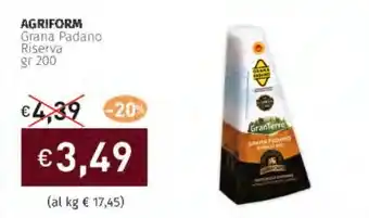 Prezzemolo e Vitale AGRIFORM Grana Padano Riserva offerta