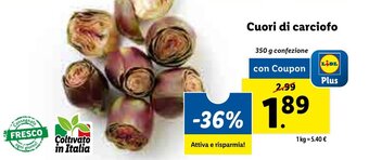 Lidl Cuori di carciofo 350g offerta