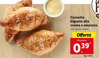 Cornetto bigusto alla crema e amarena 84g