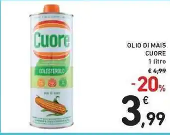 Spazio Conad Olio di mais cuore 1 litro offerta