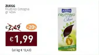 Prezzemolo e Vitale ZUEGG Fruttino Cotogna offerta