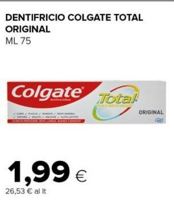 Tigre Dentifricio total original offerta