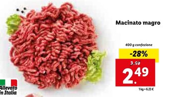 Lidl Macinato Magro 400g offerta