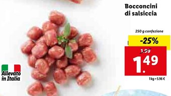 Lidl Bocconcini di Salsiccia 250g offerta