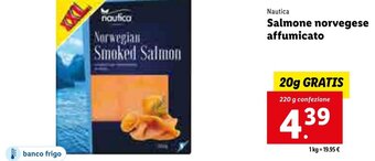 Lidl Nautica Salmone Norvegese Affumicato 220g offerta