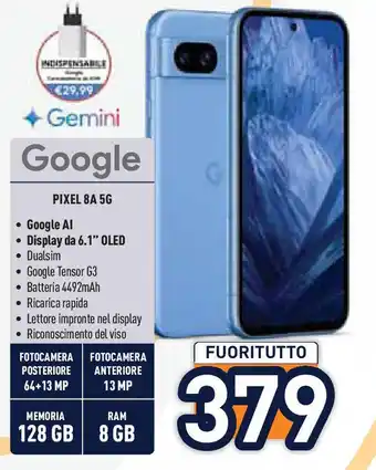 Unieuro Google PIXEL 8A 5G offerta