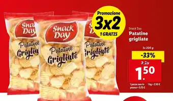 Lidl Snack Patatine grigliate 3x 200g offerta