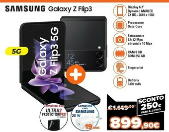 Expert Galaxy z flip3 5g 256gb cream ram 8gb display 1,9" super amoled/6,7" dynamic amoled 2x offerta