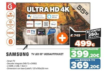 Expert Tv led 55" ue55au7170uxzt offerta
