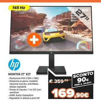 Expert X27 68,6 cm (27") 1920 x 1080 pixel full hd nero offerta