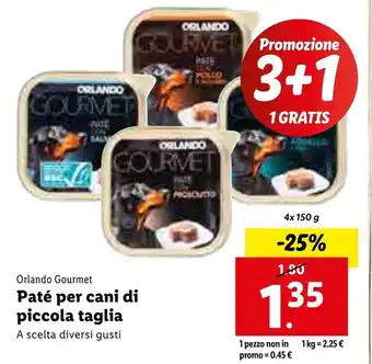 Orlando Gourmet Paté per cani di piccola taglia 4x 150g