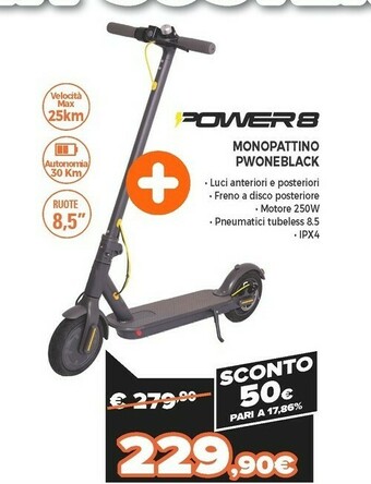 Expert Power8 monopattino pwoneblack offerta