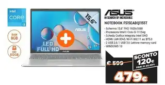 Expert Notebook f515eabq1155t offerta