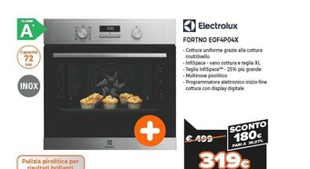 Expert Eof4p04x forno elettrico 72 l acciaio inossidabile a+ offerta