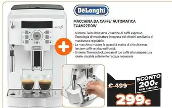 Expert Delonghi macchina da caffe automatica ecam22110w offerta