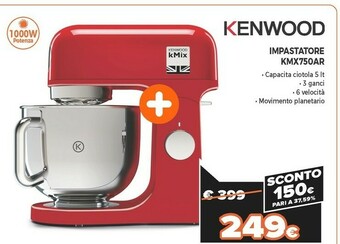 Expert Electronics kmx750ar robot da cucina 5 l rosso, acciaio inossidabile 1000 w offerta