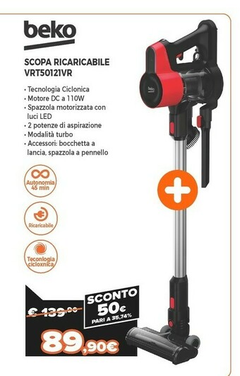 Expert Scopa ricaricabile vrt50121vr offerta
