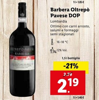 Barbera Oltrepò Pavese DOP 1,5L