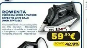 Euronics Ferro da stiro a vapore dw7025 offerta