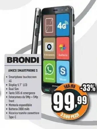 Unieuro Amico smartphone s offerta