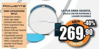 Unieuro Robot aspirapolvere rr7427 offerta