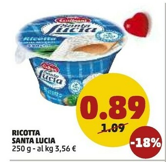 PENNY Ricotta santa lucia 250 g(ml) offerta