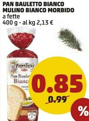 PENNY Pan bauletto bianco 400 g(ml) offerta