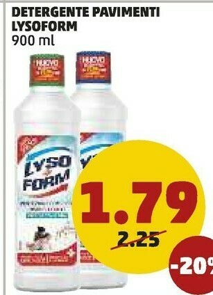 PENNY Lysoform detergente pavimenti offerta