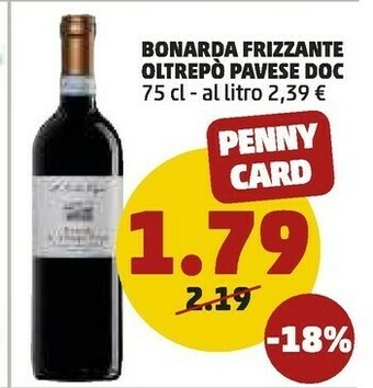 PENNY Bonarda frizzante oltrepo pavese doc offerta