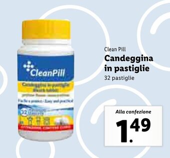Lidl Clean Pill Candeggina in pastiglie 32 pastiglie offerta