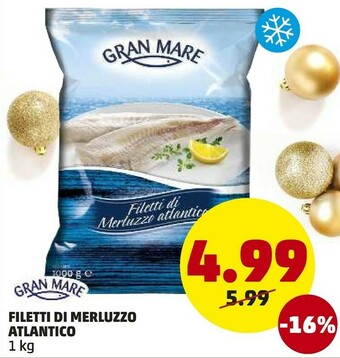 PENNY Filetti di merluzzo atlantico 1000 g(ml) offerta