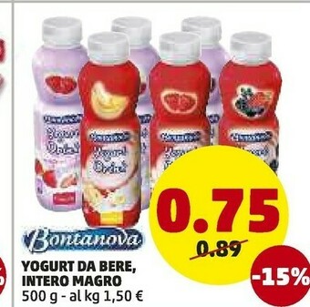 PENNY Bontanova - yogurt intero bianco 500 g(ml) offerta