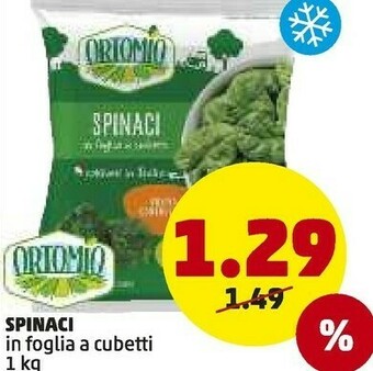 PENNY Ortomio - spinaci in foglia a cubetti offerta
