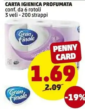 PENNY Gran finale carta igienica profumata offerta
