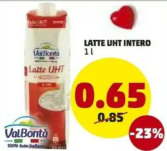 PENNY Valbontà - latte uht 1000 g(ml) offerta