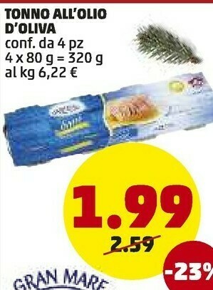 PENNY Tonno all olio di oliva offerta