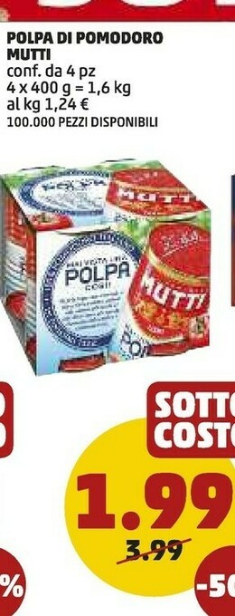 PENNY Polpa di pomodoro offerta