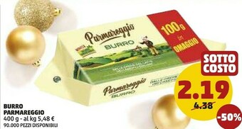 PENNY Burro dalle creme del latte dei caseifici di modena, parma e reggio 400 g(ml) offerta