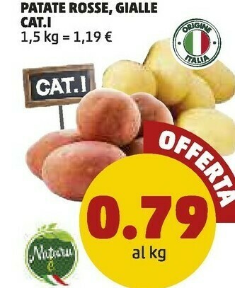 PENNY Patate rosse gialle offerta