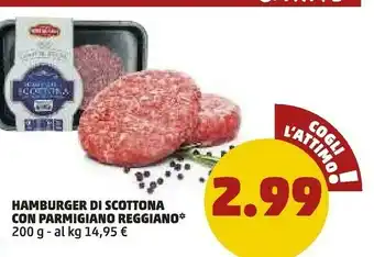 PENNY Hamburger di scottona con parmigiano reggiano offerta