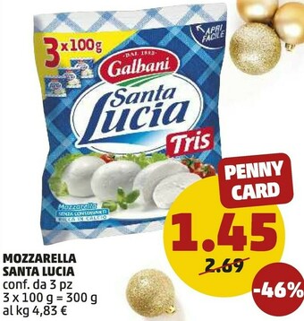 PENNY Mozzarella santa lucia 100 g(ml) offerta