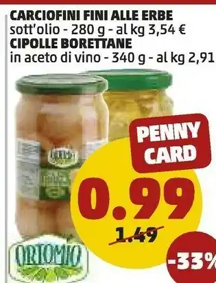 PENNY Carciofini fini alle erbe offerta