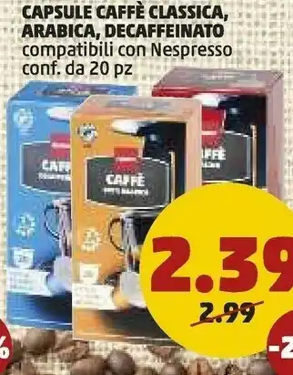 Capsule caffe classica arabica, decaffeinato