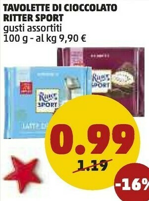 Ritter sport tavolette di cioccolati