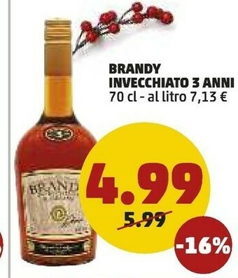 PENNY Brandy invecchiato 3 anni 700 ml offerta