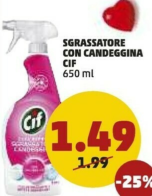 PENNY Sgrassatore con candeggina offerta