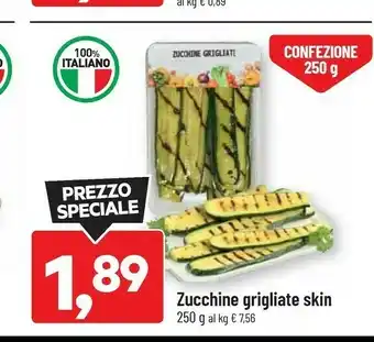 Zucchine grigliate skin