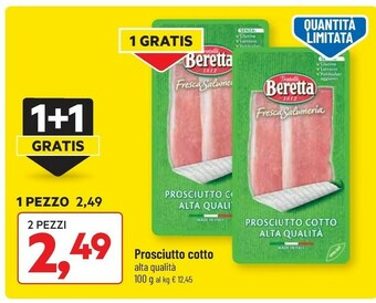 DPiù Prosciutto cotto offerta